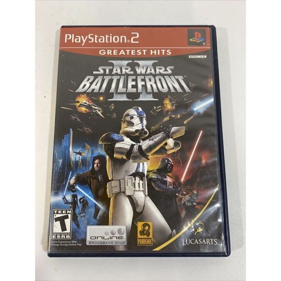 Star Wars Battlefront 2 (Sony Playstation, 2) Complete in Box With Manual - Picture 1 of 4